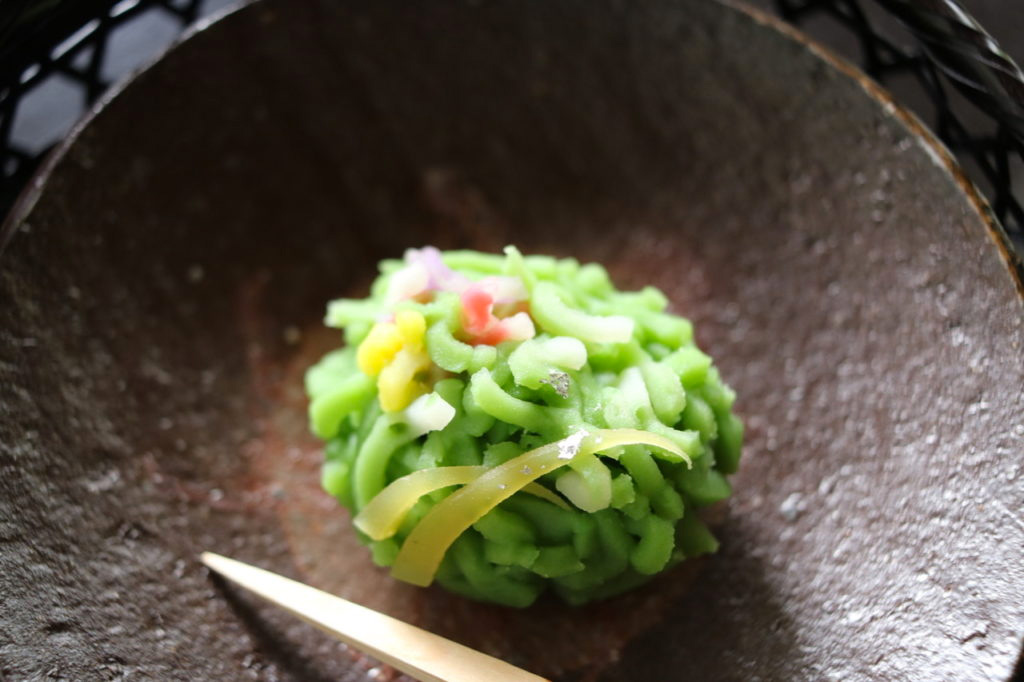 お茶席　和菓子　きんとん